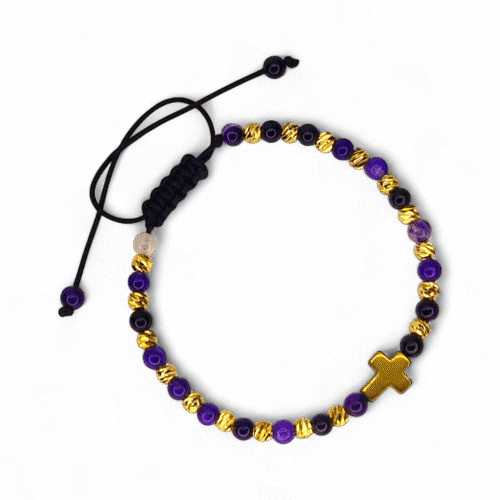 Bratara pietre semipretioase naturale placata aur 18k IH803