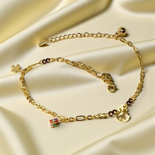 bratara picior adela placata aur 14k 1