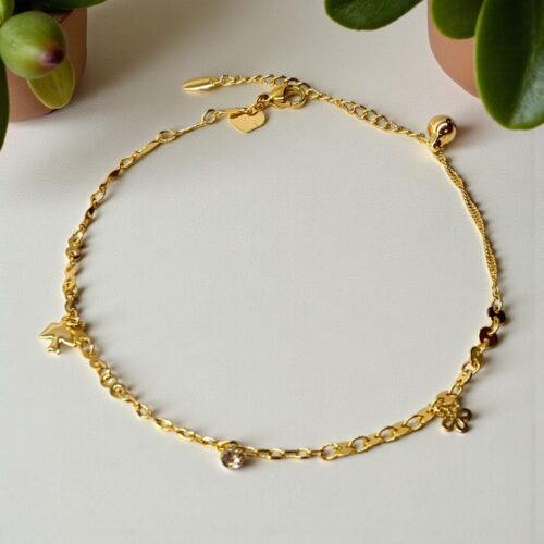 bratara picior freya placata aur 14k 1