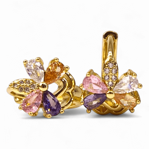 cercei adelina placati aur 14k