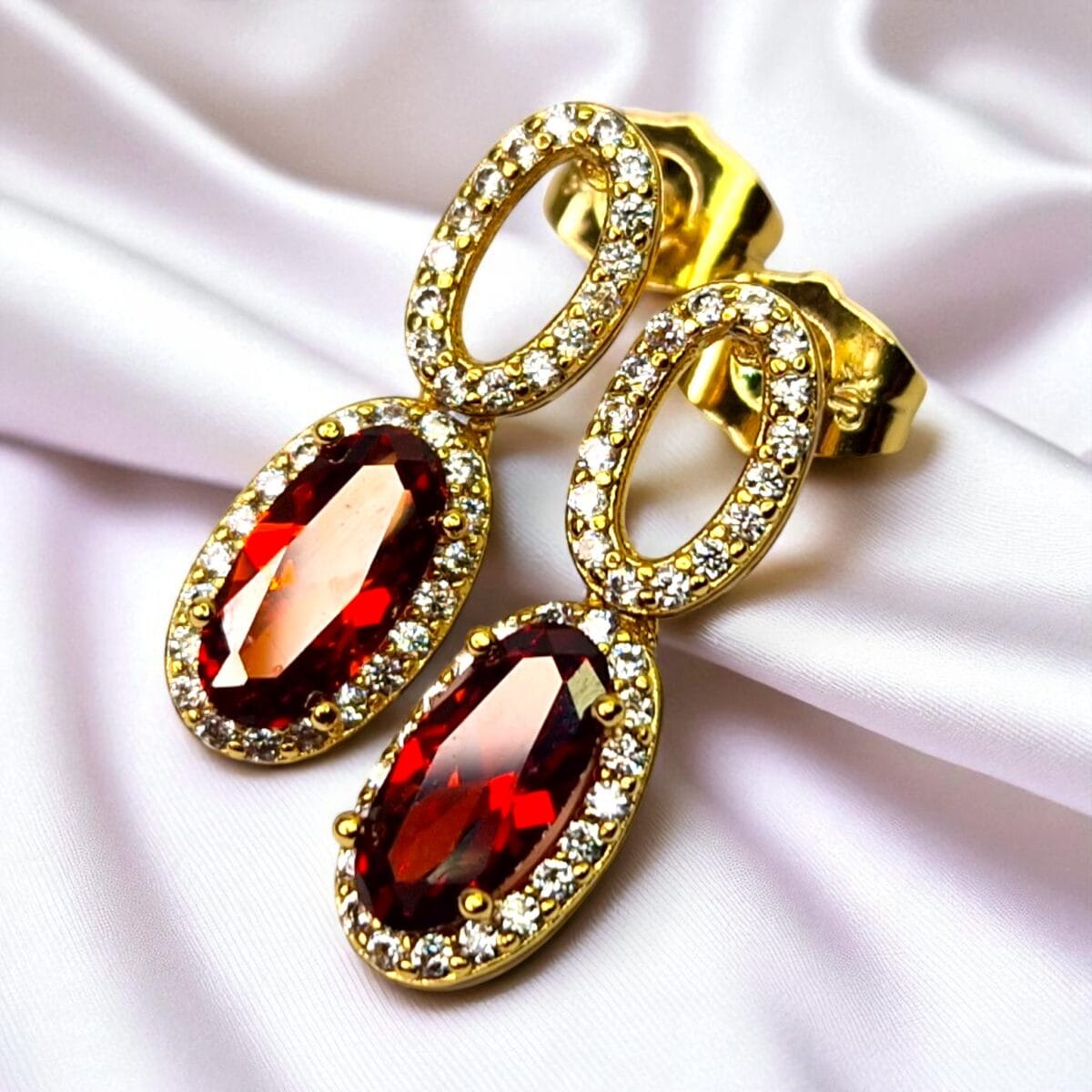 cercei placati aur 18k emilia red 1 cercei placati aur 18k emilia red 1