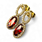 cercei placati aur 18k emilia red