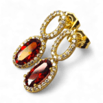 cercei placati aur 18k emilia red