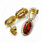 cercei placati aur 18k emilia red