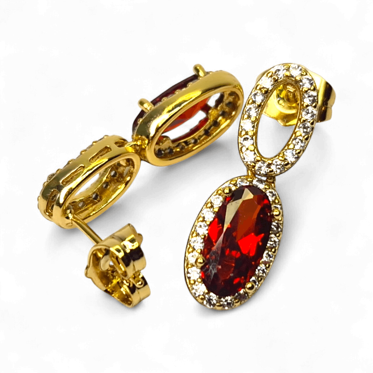 cercei placati aur 18k emilia red 4 cercei placati aur 18k emilia red 4