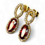 cercei placati aur 18k emilia red
