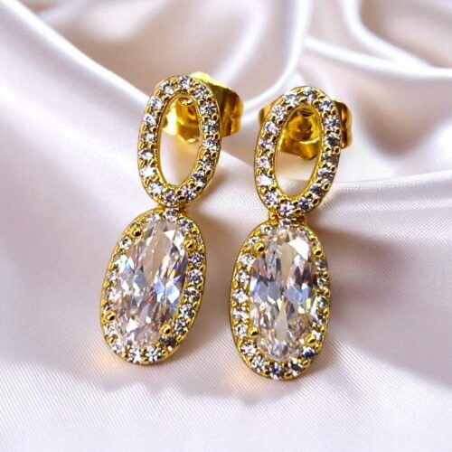 cercei placati aur 18k emilia white 7