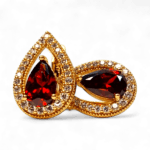 cercei placati aur 18k francesca red