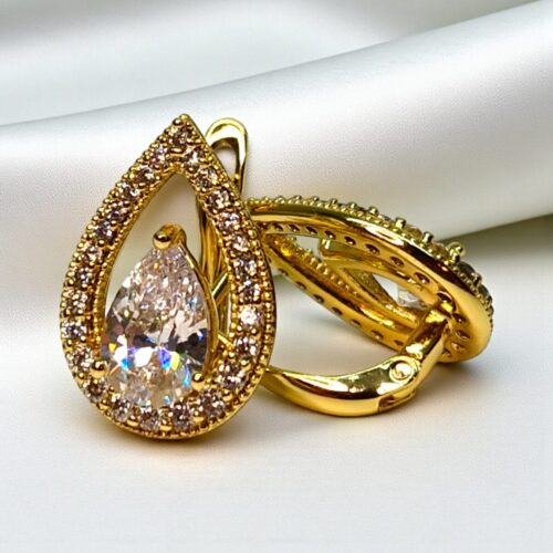 cercei placati aur 18k francesca white 16