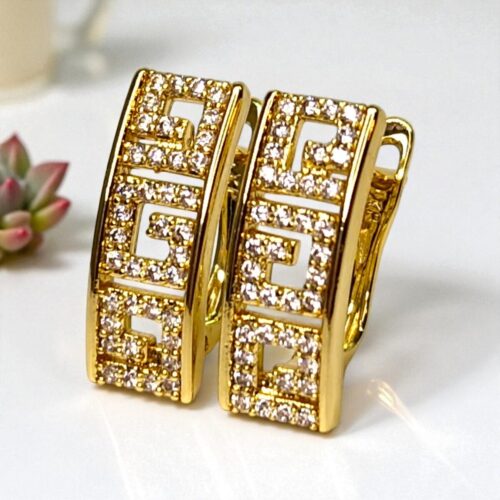 cercei placati aur 18k ramya 1