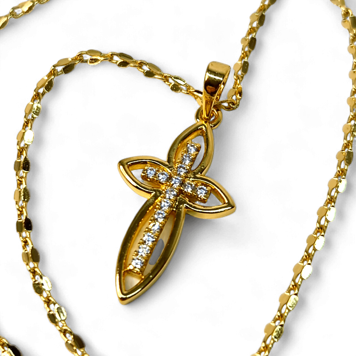 colier sfanta cruce placat aur 14k IH801 10 colier sfanta cruce placat aur 14k IH801 10