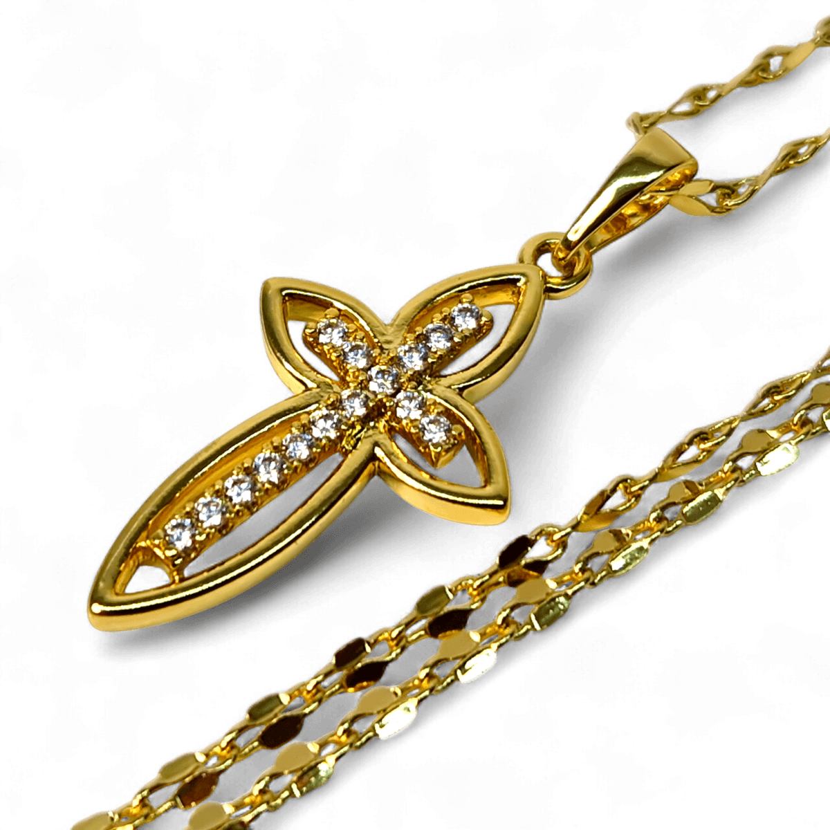 colier sfanta cruce placat aur 14k IH801 3 colier sfanta cruce placat aur 14k IH801 3
