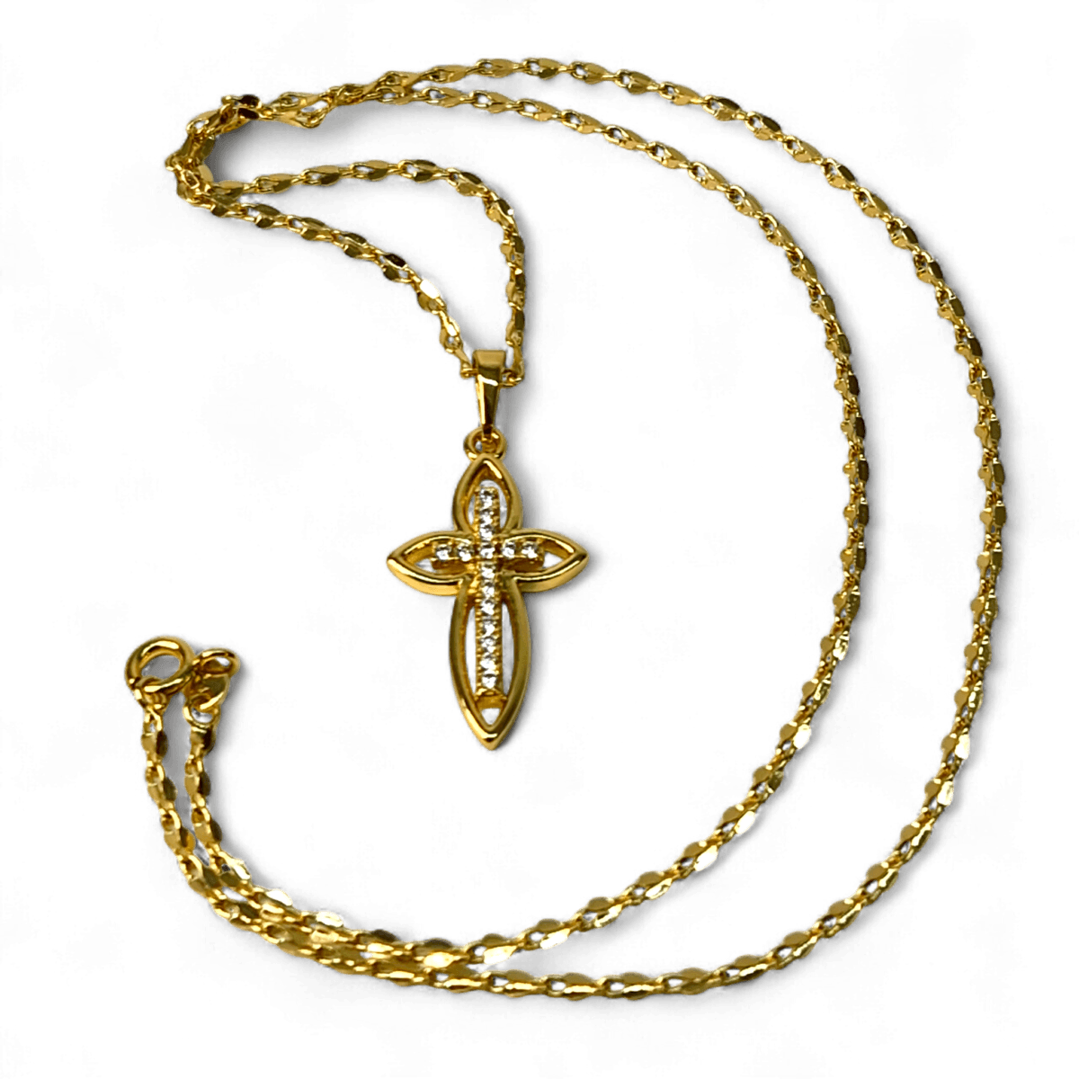 colier sfanta cruce placat aur 14k IH801 5 colier sfanta cruce placat aur 14k IH801 5