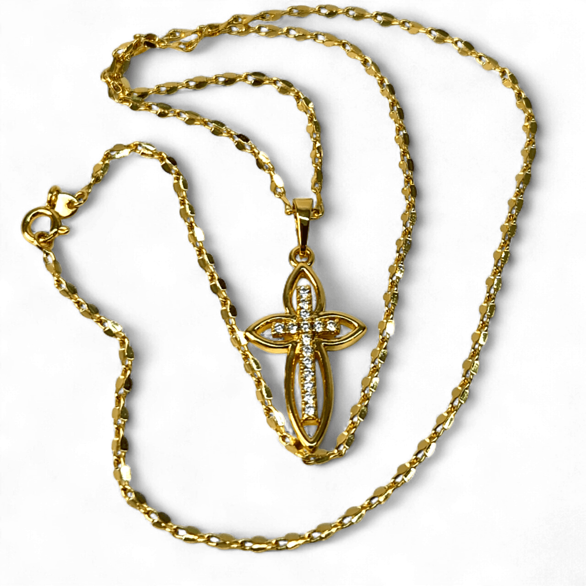 colier sfanta cruce placat aur 14k IH801 6 colier sfanta cruce placat aur 14k IH801 6