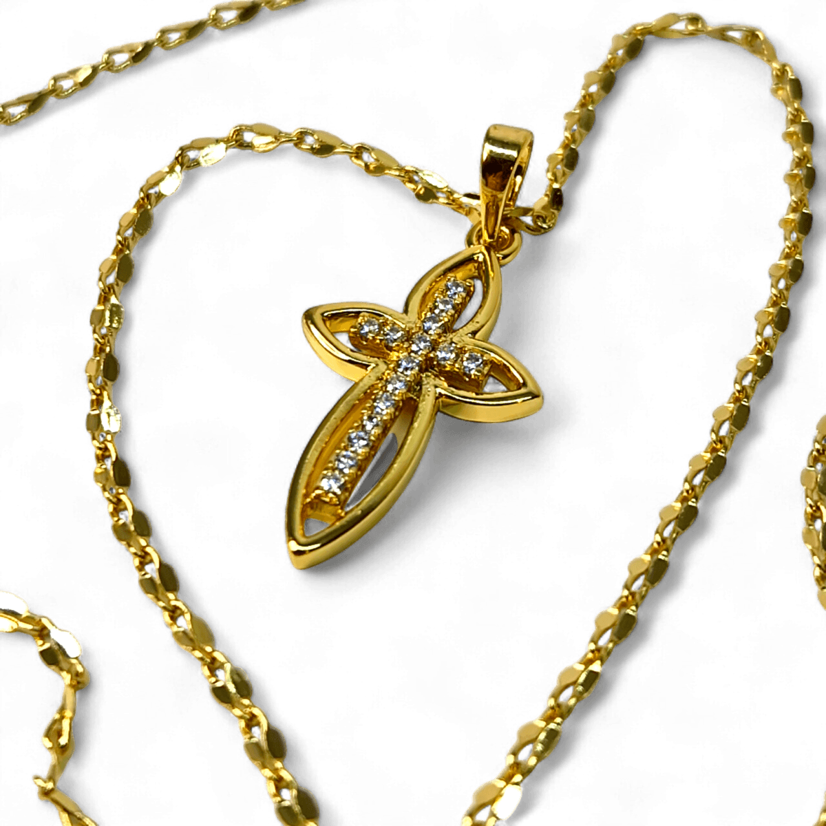 colier sfanta cruce placat aur 14k IH801 9 colier sfanta cruce placat aur 14k IH801 9