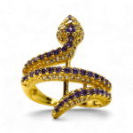 inel kaida blue placat aur 14k