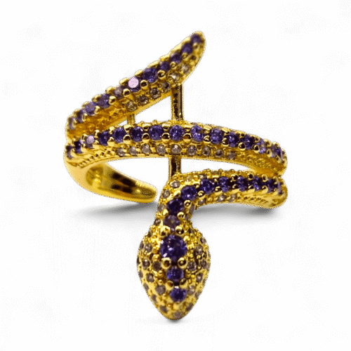 inel kaida blue placat aur 14k