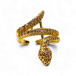 inel kaida pink placat aur 14k