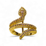 inel kaida pink placat aur 14k